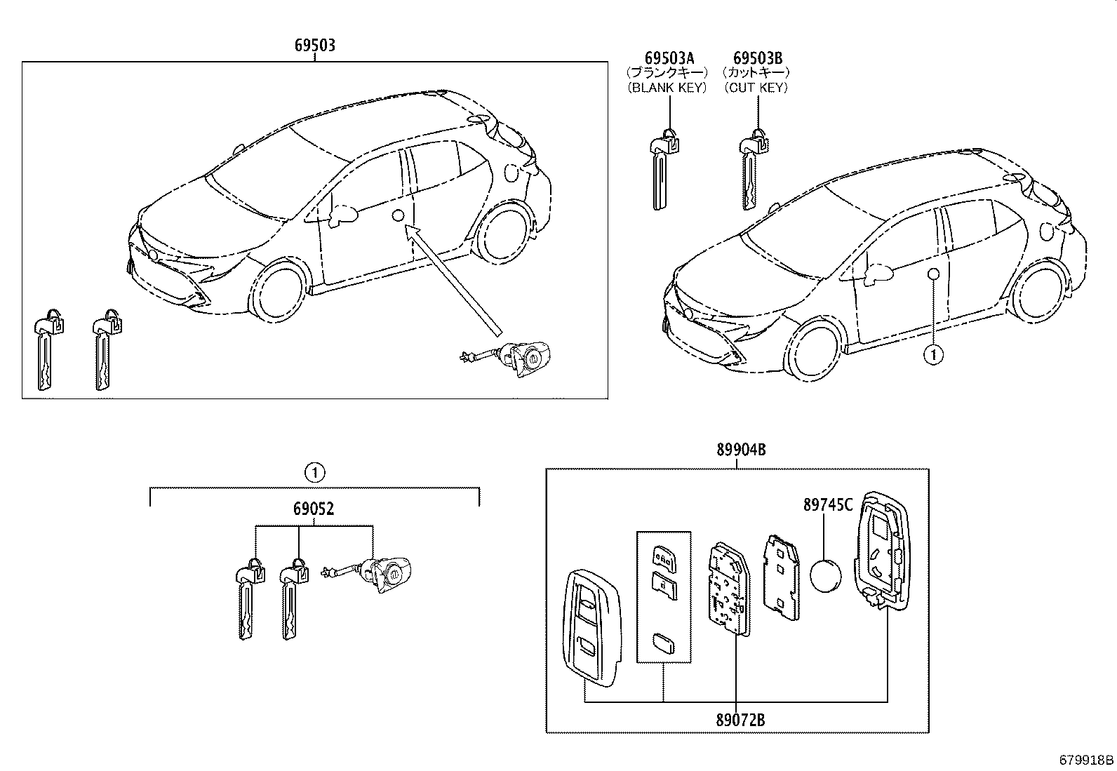 69005-12K50 CYLINDER SET, LOCK product image