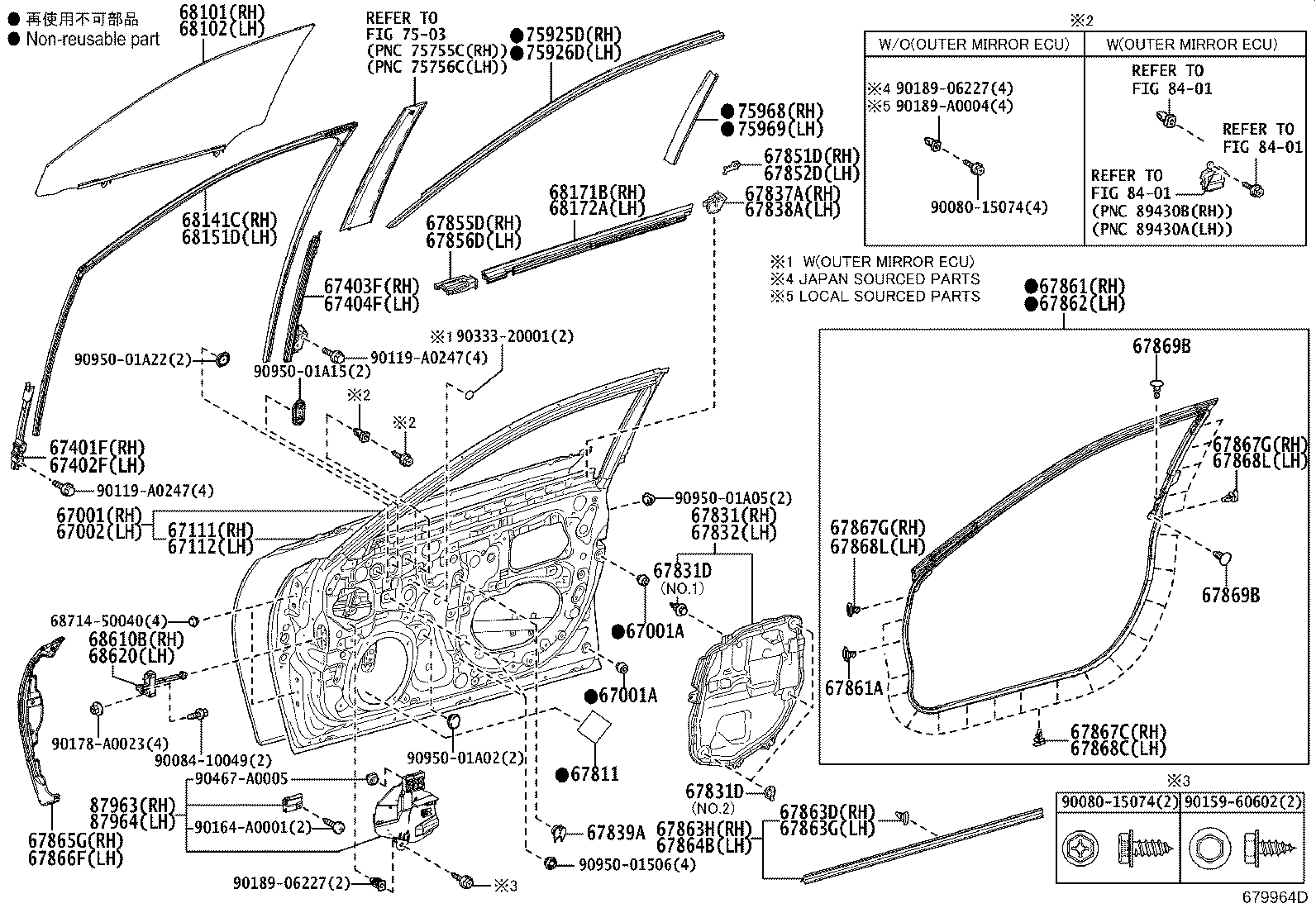 Toyota 67610-06P30-C2 BOARD SUB-ASSY, FRONT DOOR TRIM, RH