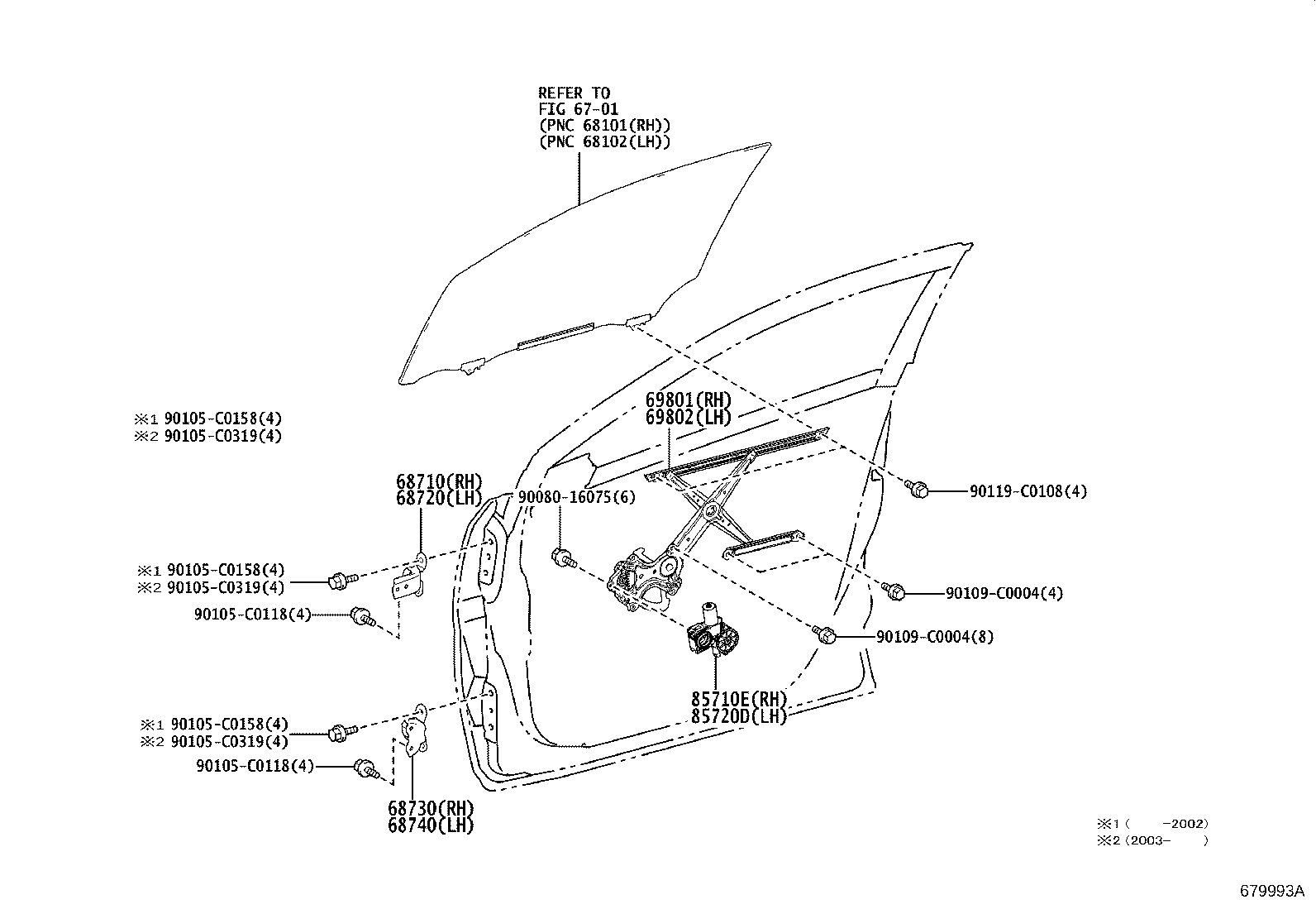 69802-F4040 REGULATOR SUB-ASSY, FRONT DOOR WINDOW, LH product image