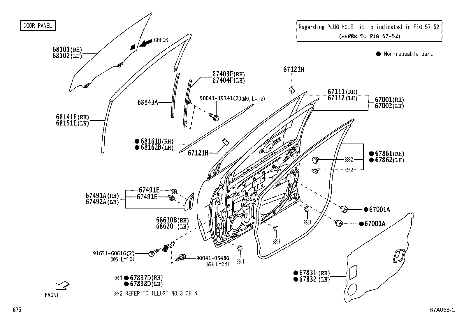 68162-BZ180 WEATHERSTRIP, FRONT DOOR GLASS, OUTER LH product image