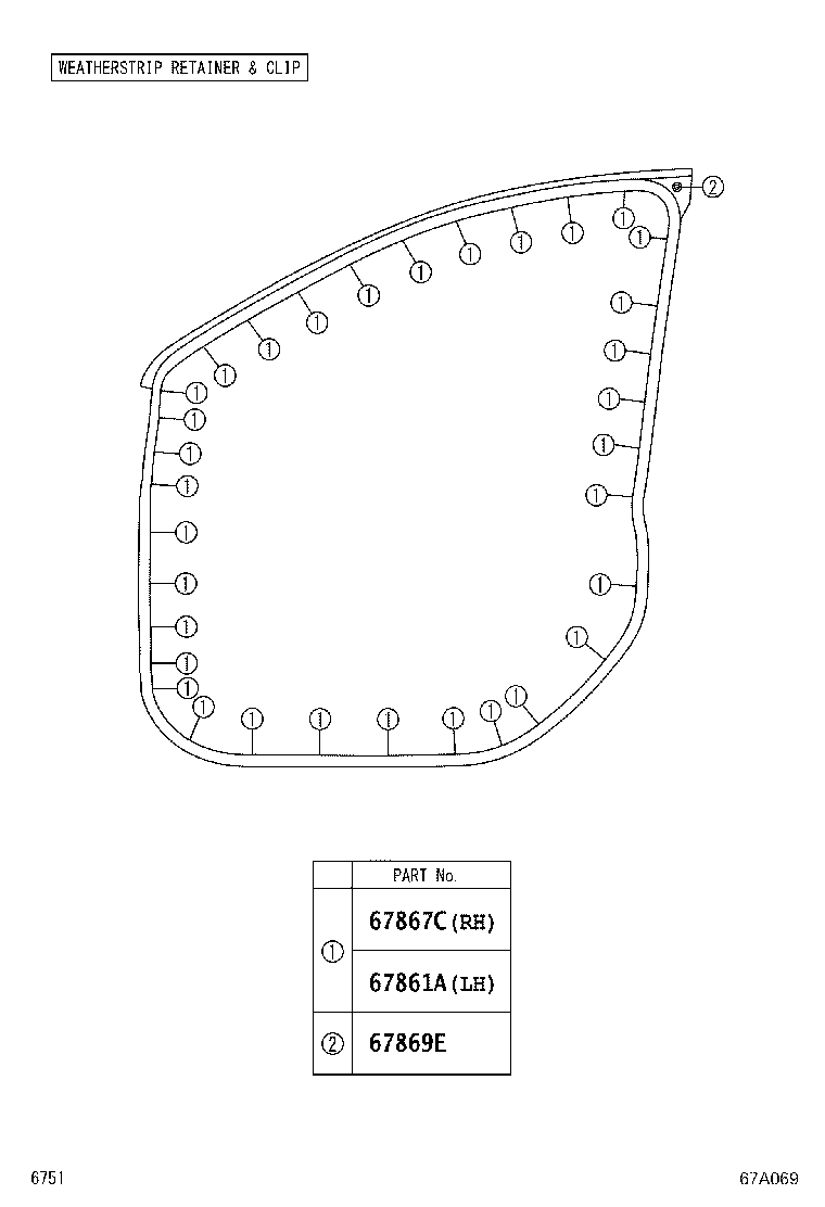 68162-BZ180 WEATHERSTRIP, FRONT DOOR GLASS, OUTER LH product image