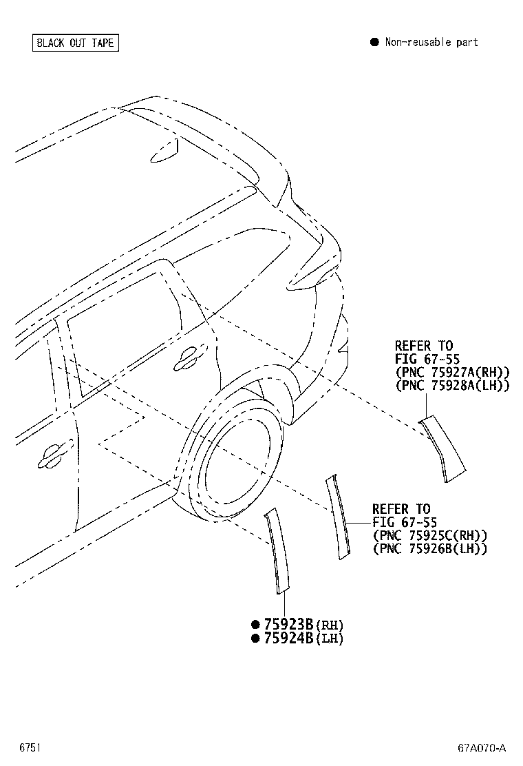 68162-BZ180 WEATHERSTRIP, FRONT DOOR GLASS, OUTER LH product image