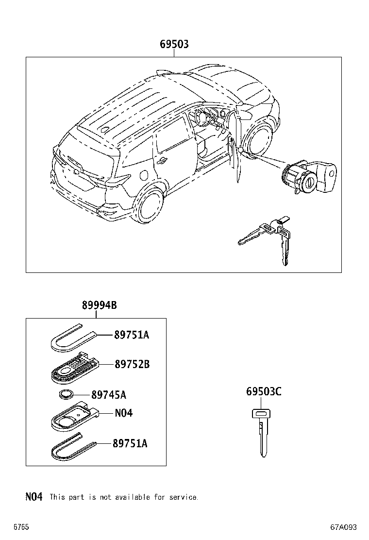 89994-B0080 TRANSMITTER, ELECTRICAL KEY product image