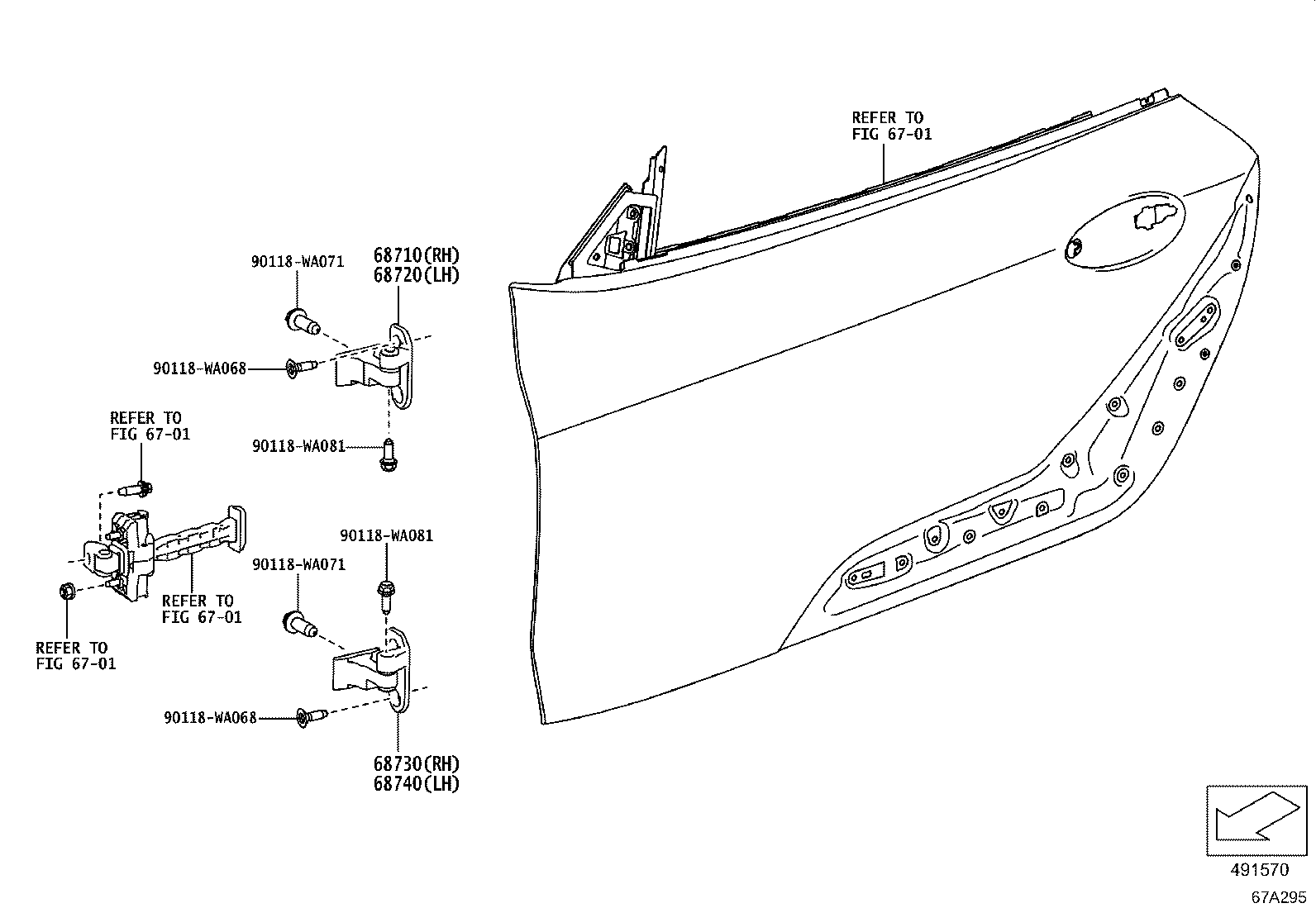 68720-WAA01 HINGE ASSY, FRONT DOOR, UPPER LH product image