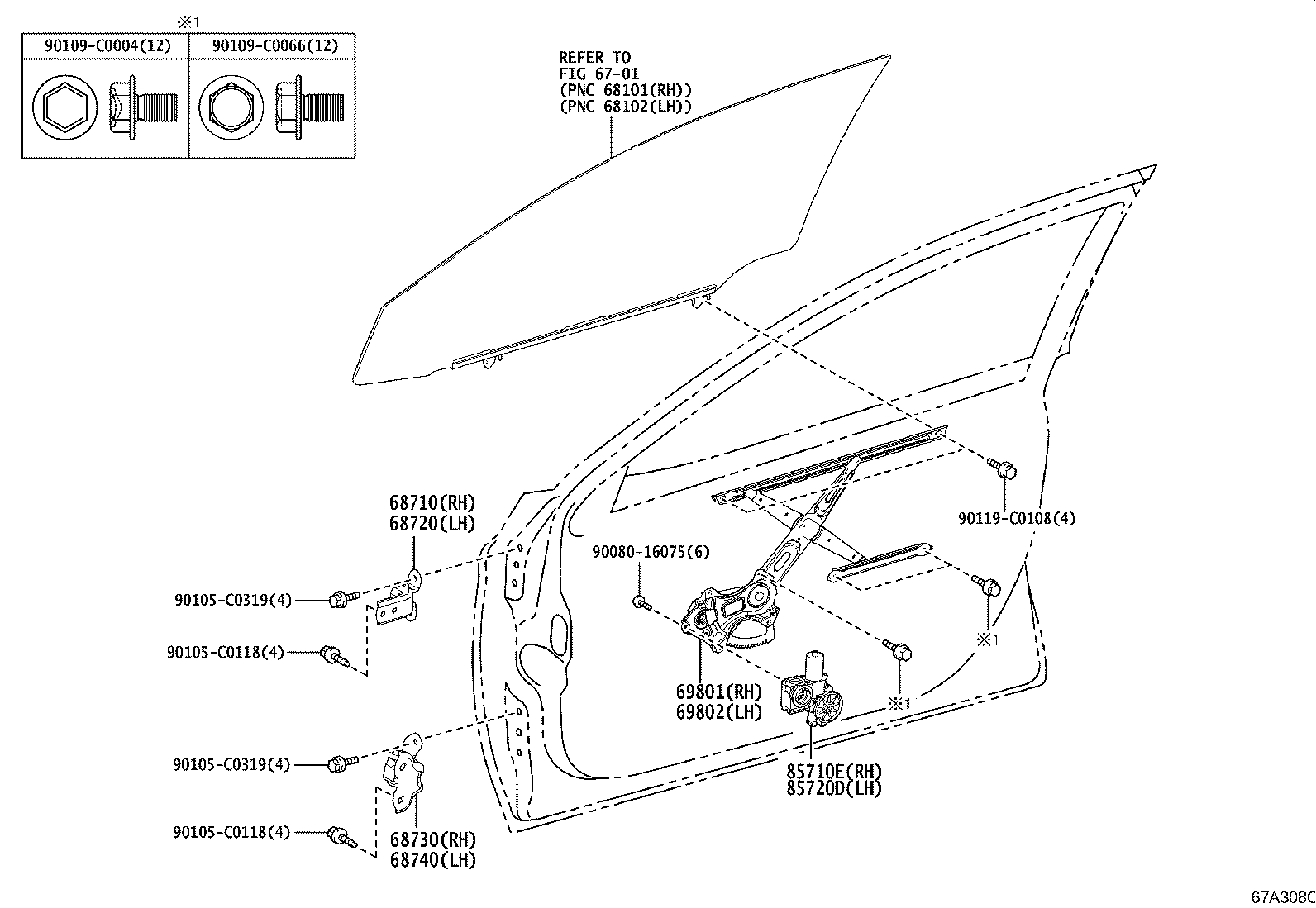 85720-0A110 MOTOR ASSY, POWER WINDOW REGULATOR, LH product image