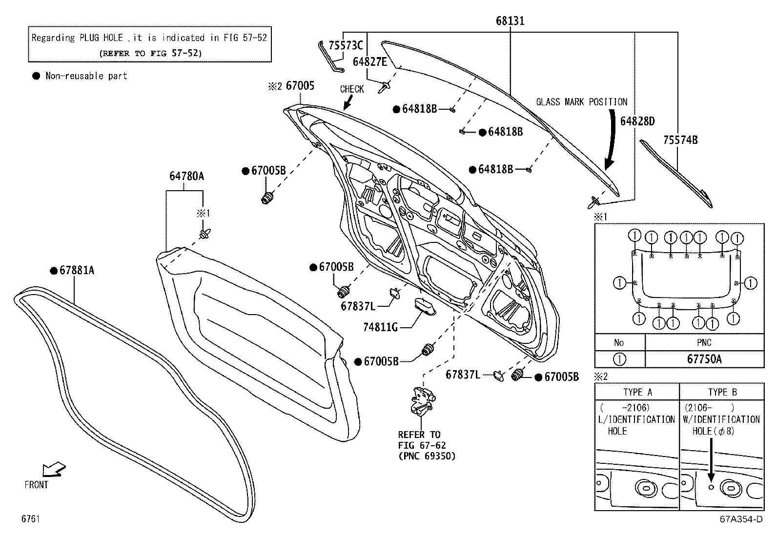 68105-BZ331 GLASS, BACK DOOR product image