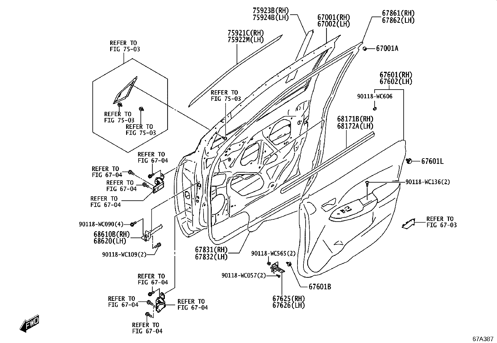 90118-WC601 CUSHION, FRONT DOOR PANEL product image