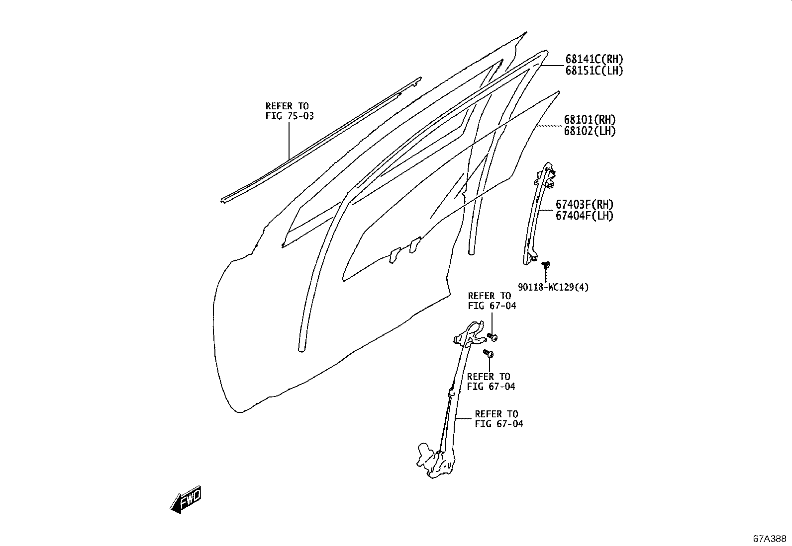 90118-WC601 CUSHION, FRONT DOOR PANEL product image