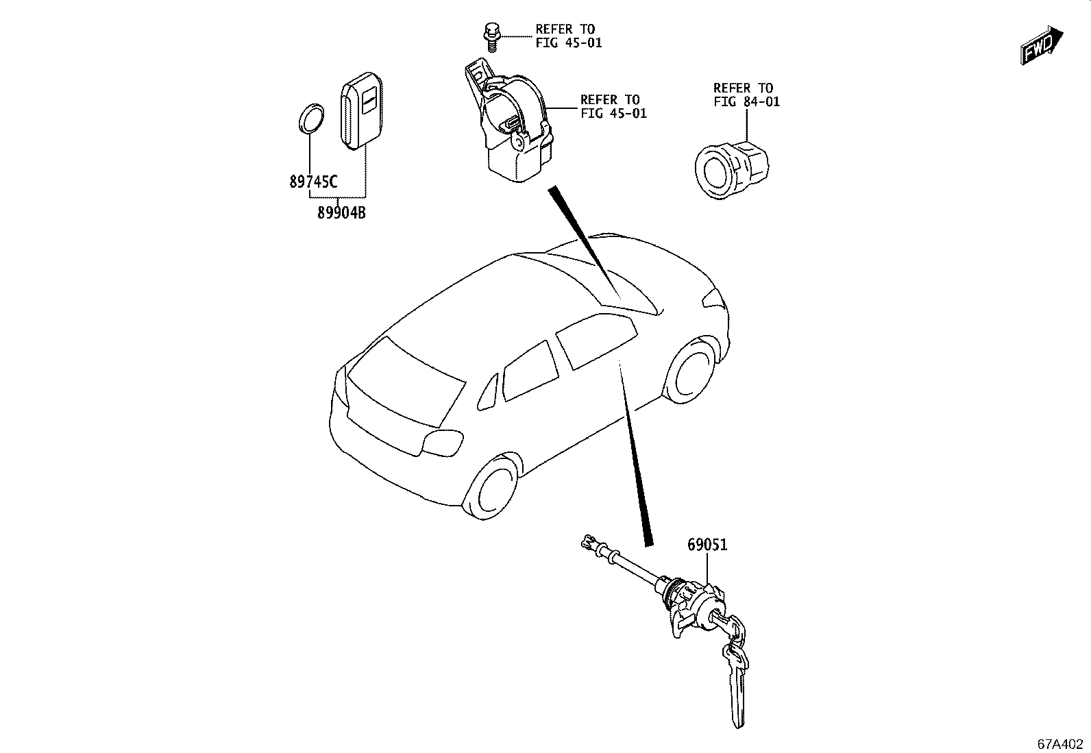 89904-WC001 TRANSMITTER SUB-ASSY, ELECTRICAL KEY product image