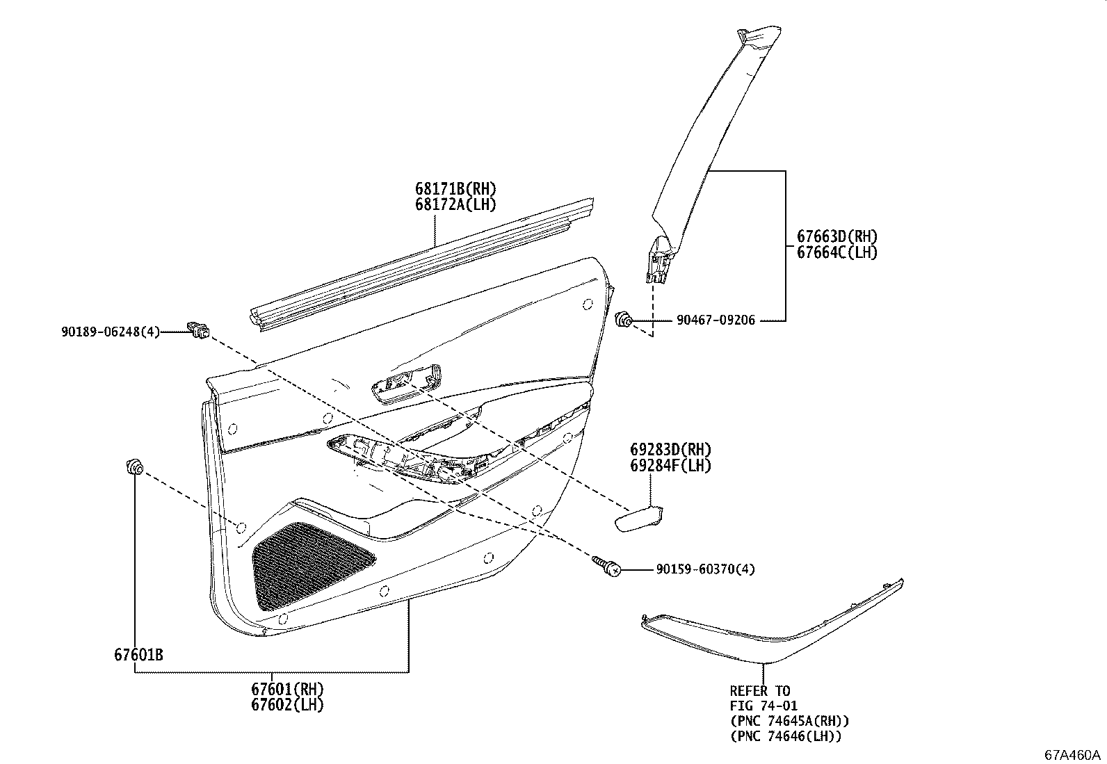 68101-12F10 GLASS SUB-ASSY, FRONT DOOR, RH product image