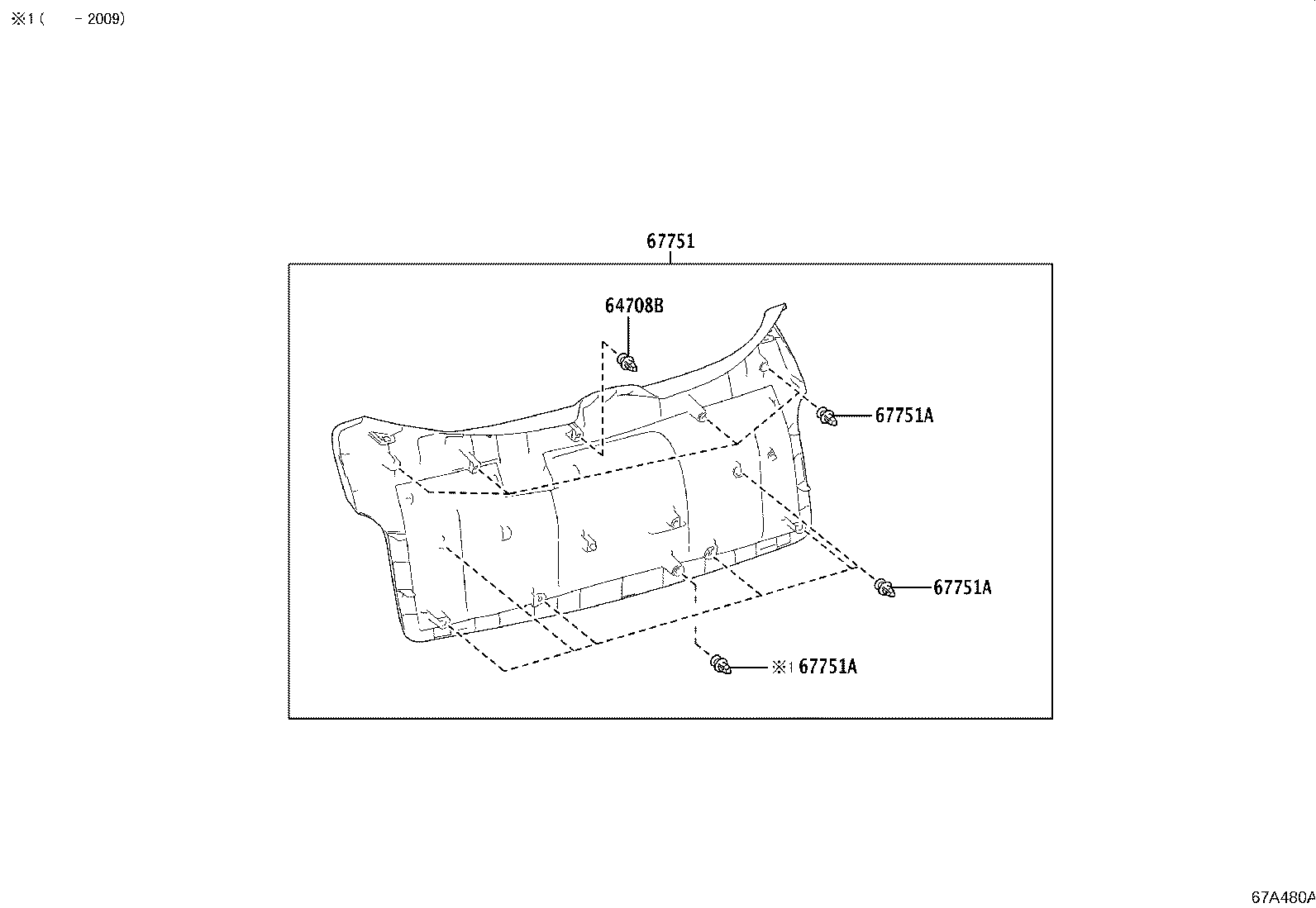 67005-12F90 PANEL SUB-ASSY, BACK DOOR product image
