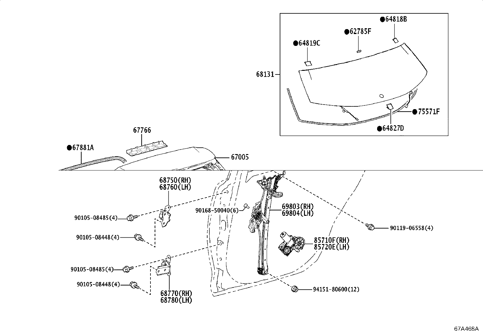 67005-12F90 PANEL SUB-ASSY, BACK DOOR product image