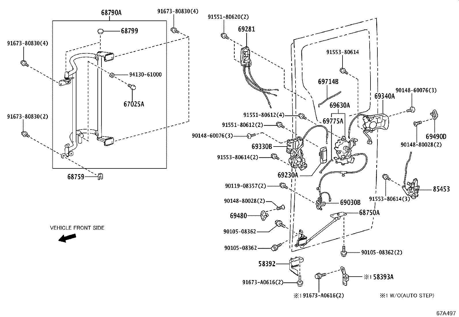 68750-36051 LINK ASSY, GLIDE DOOR product image