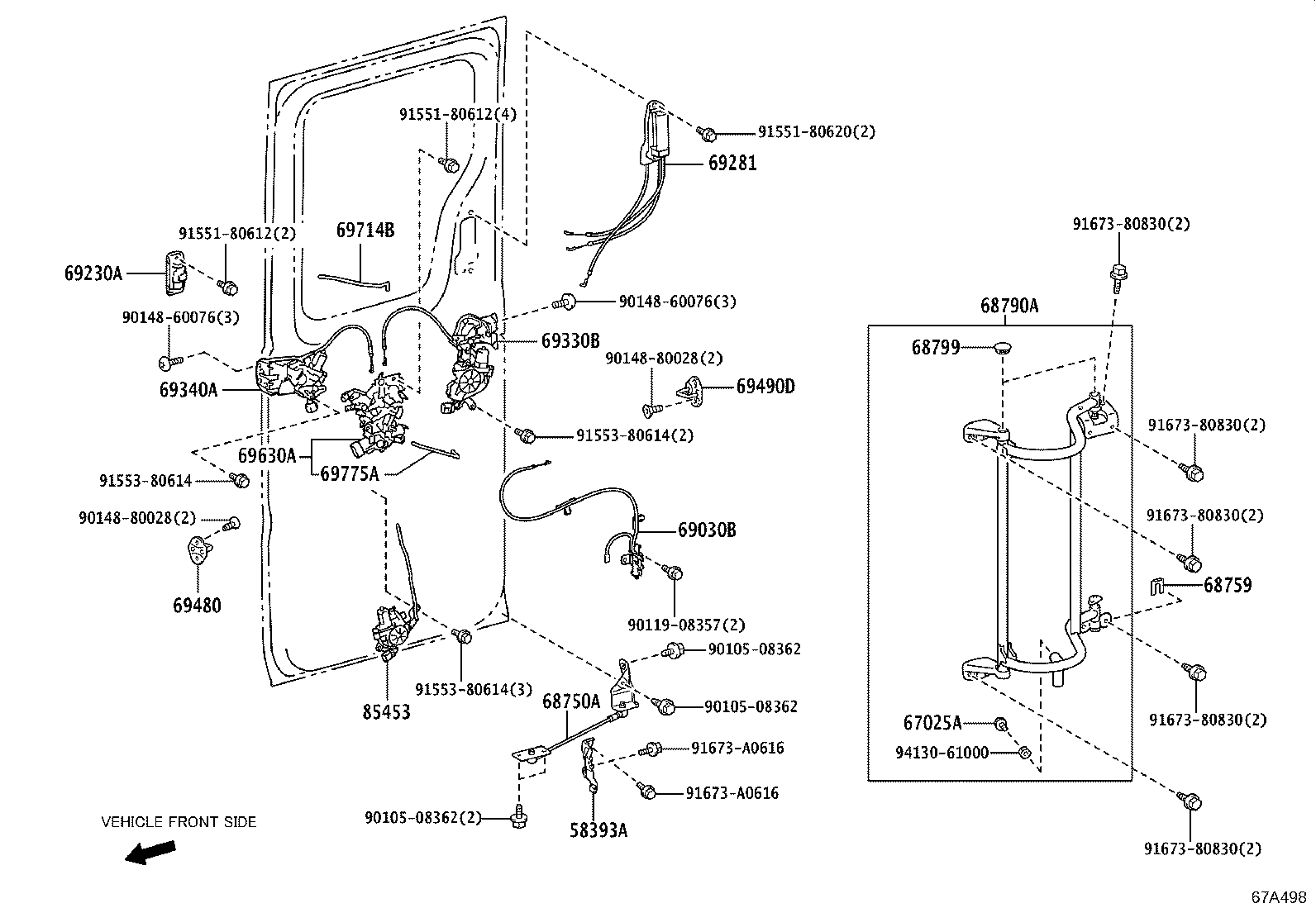 68750-36051 LINK ASSY, GLIDE DOOR product image