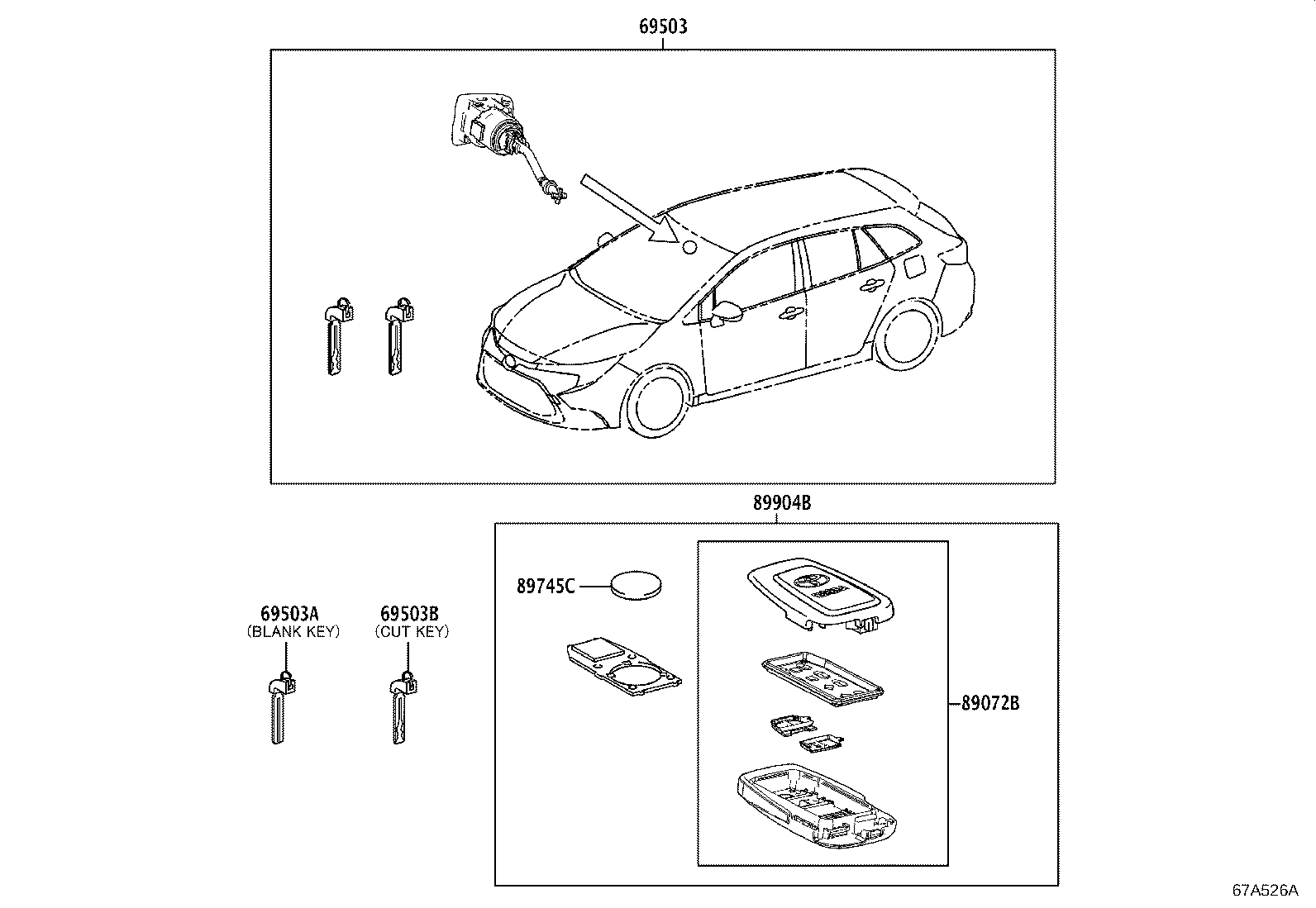 69005-12K61 CYLINDER SET, LOCK product image