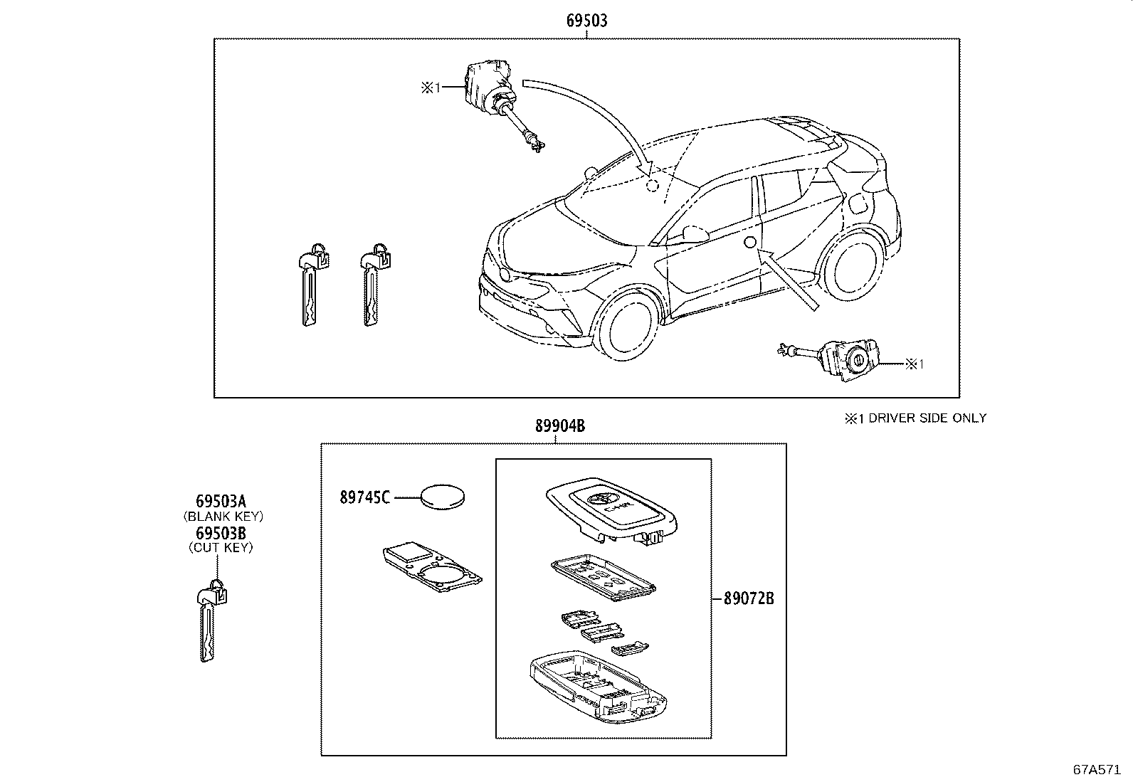 89904-F4100 TRANSMITTER SUB-ASSY, ELECTRICAL KEY product image