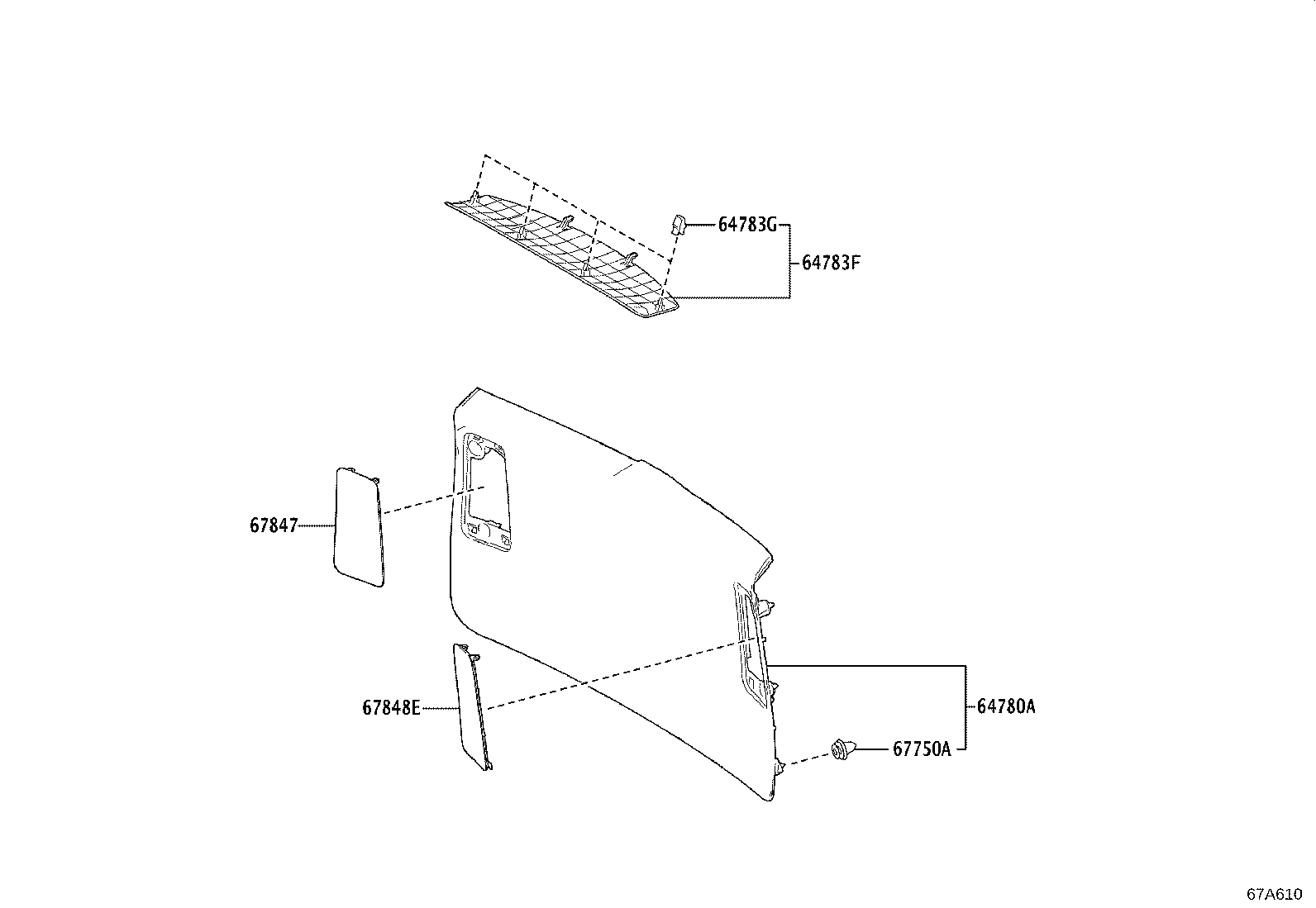 67005-0E540 PANEL SUB-ASSY, BACK DOOR product image