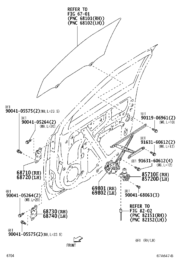 69802-B2250 REGULATOR SUB-ASSY, FRONT DOOR WINDOW, LH product image