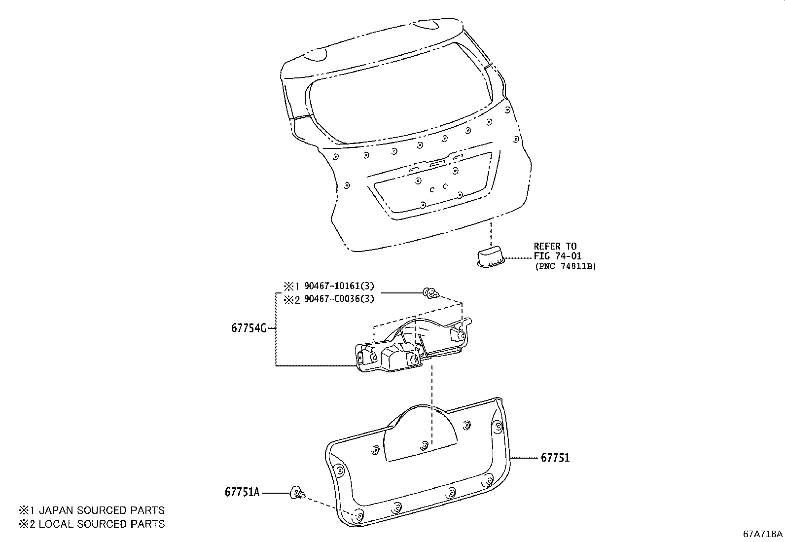 67005-YL010 PANEL SUB-ASSY, BACK DOOR product image