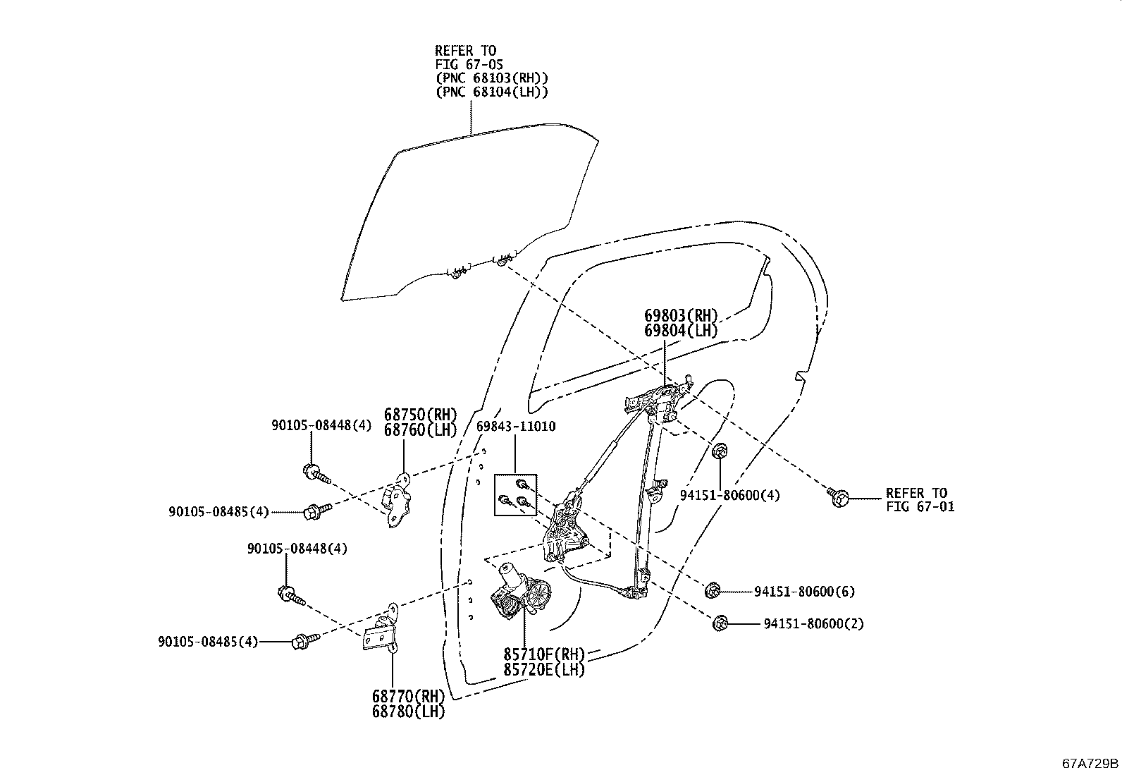 85720-K0080 MOTOR ASSY, POWER WINDOW REGULATOR, LH product image