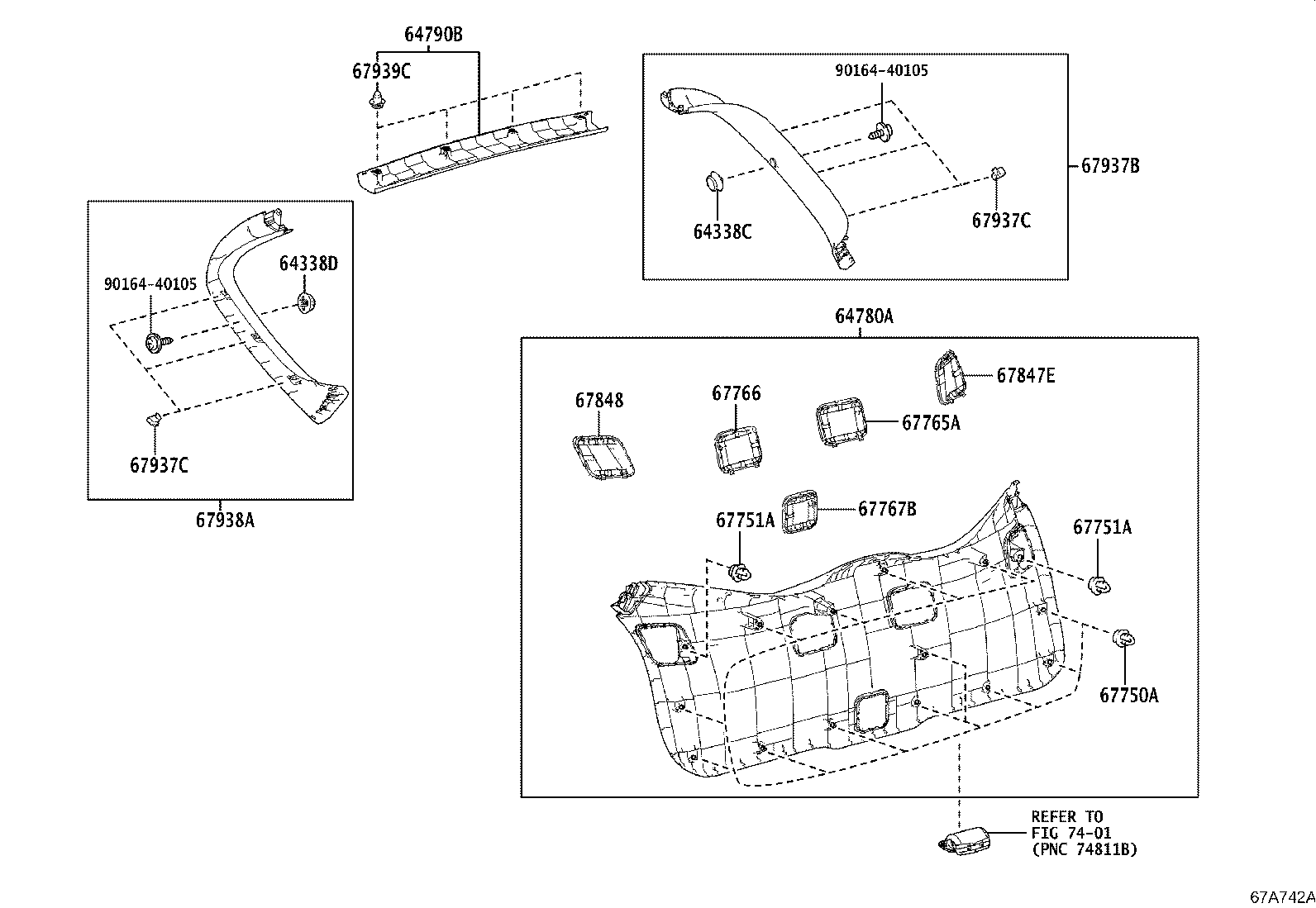 67281-F4030 STOPPER, BACK DOOR, LOWER RH product image
