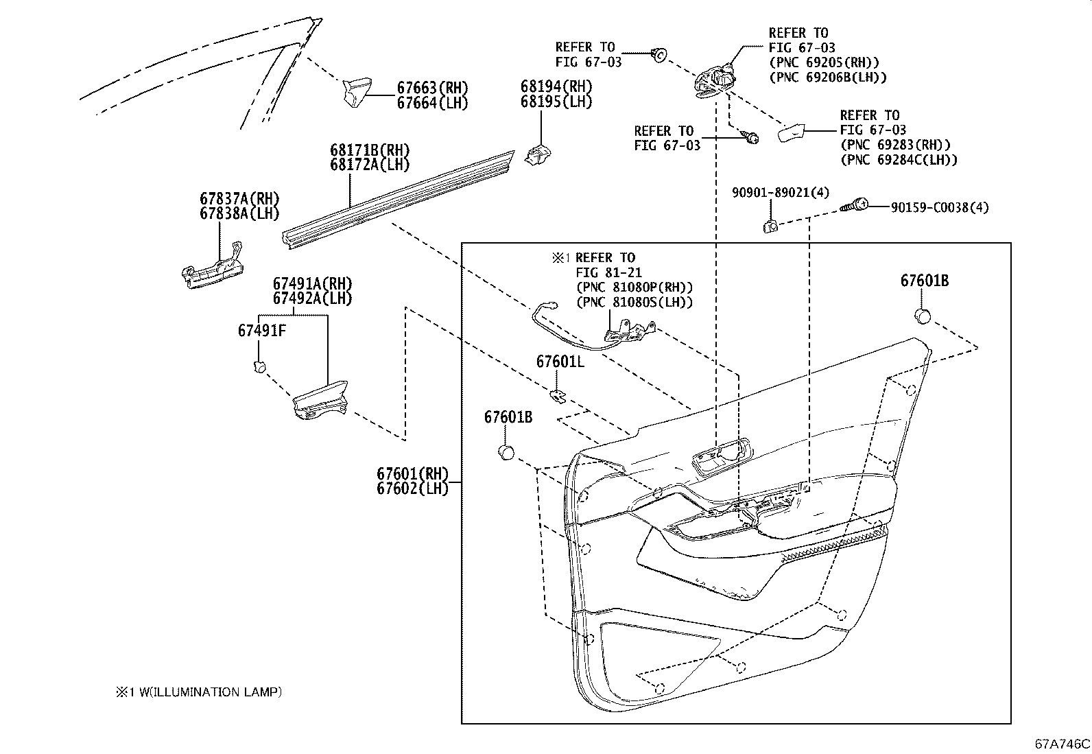 67404-F4040 FRAME SUB-ASSY, FRONT DOOR, REAR LOWER LH product image