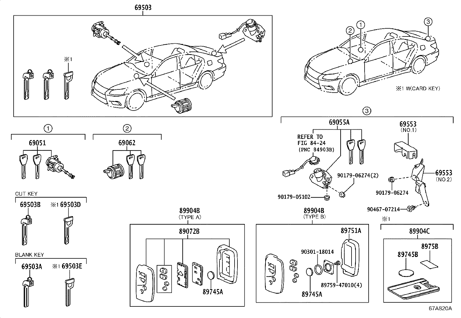 89904-50P41 TRANSMITTER SUB-ASSY, ELECTRICAL KEY(CARD KEY) product image
