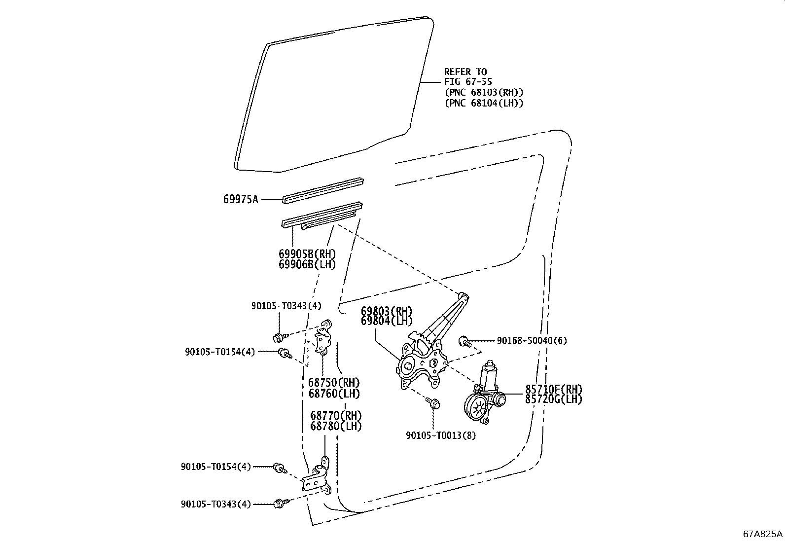69975-0D130 FILLER, REAR DOOR GLASS CHANNEL product image