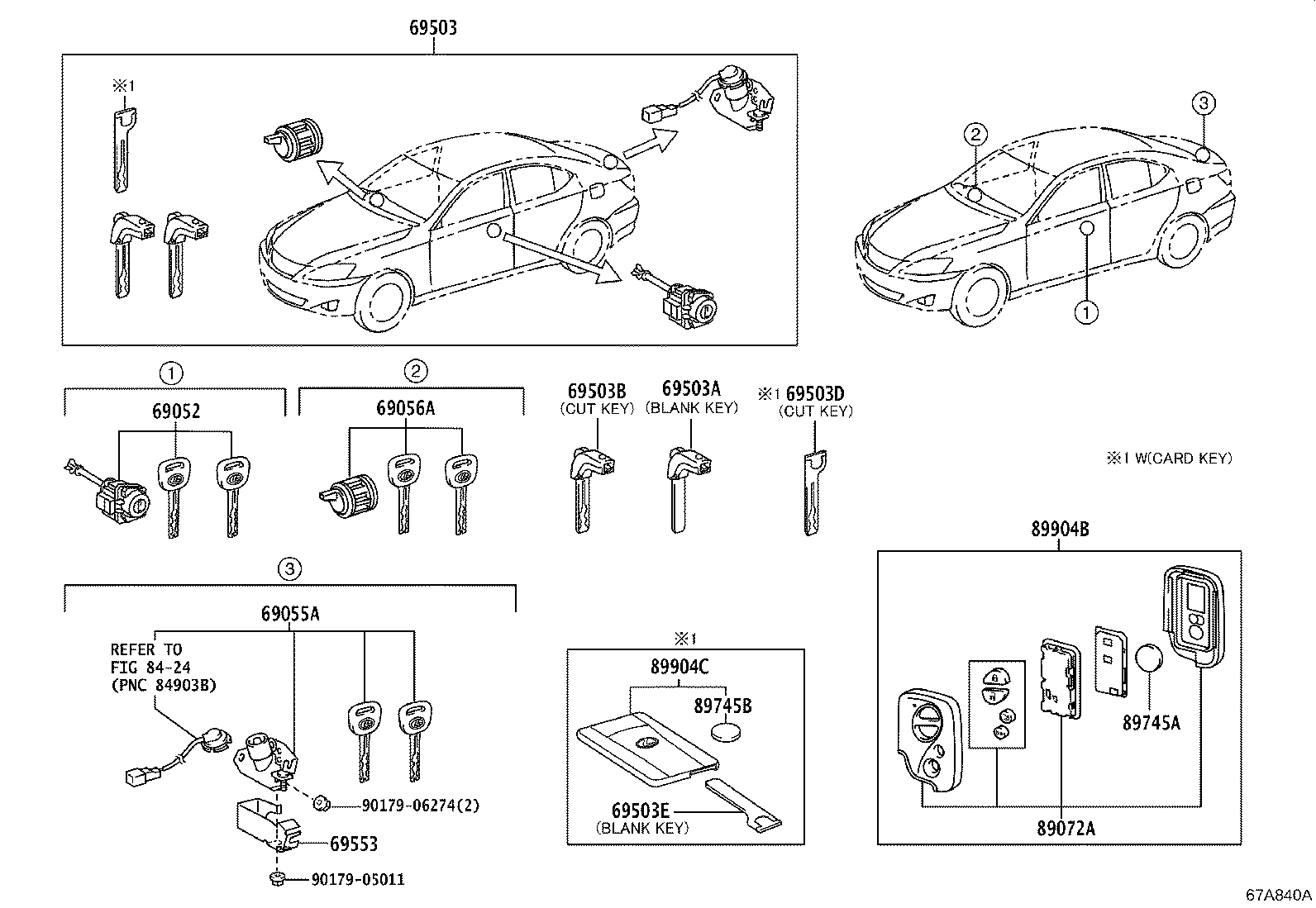 69005-53270 CYLINDER SET, LOCK product image