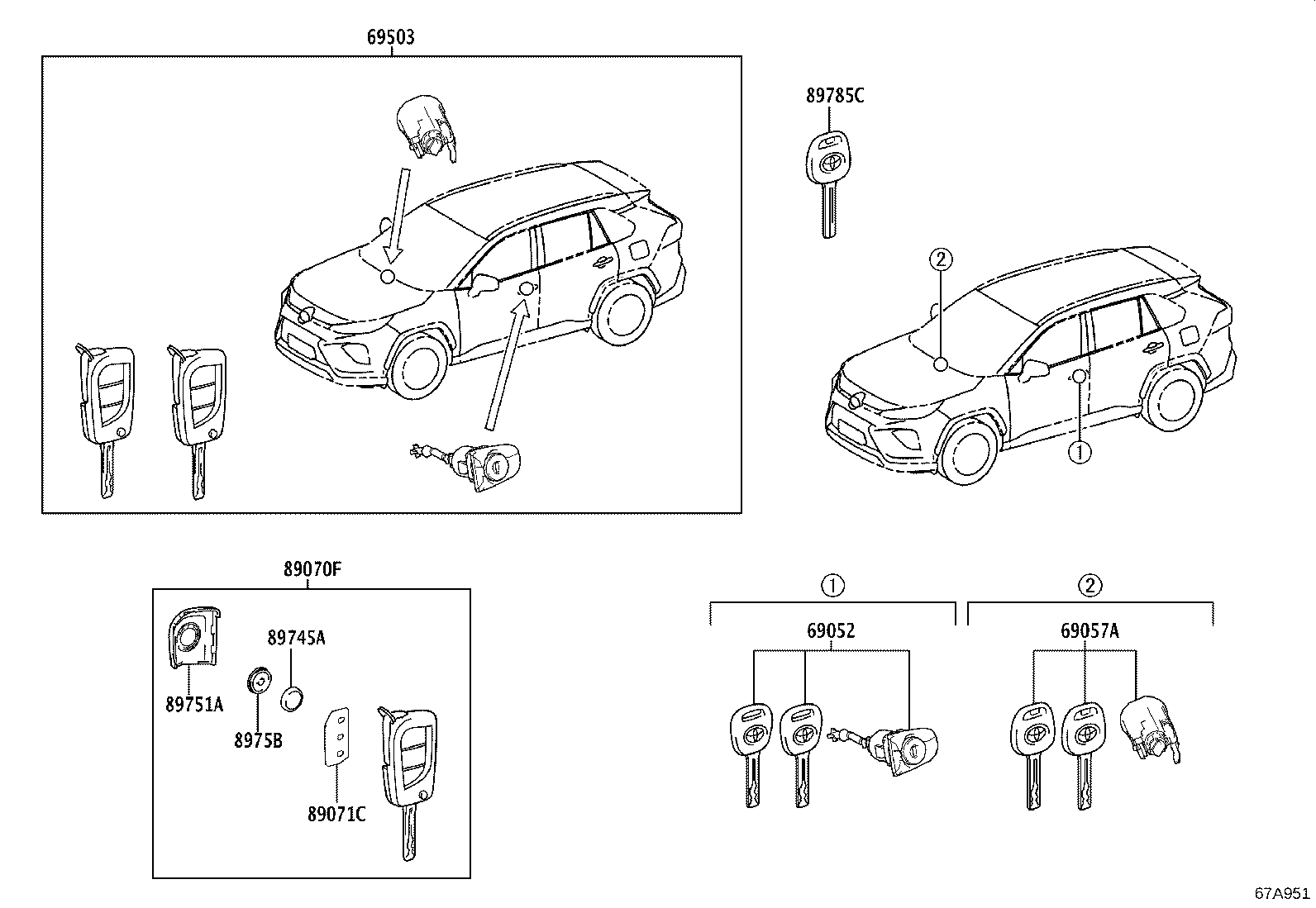 69005-0R200 CYLINDER SET, LOCK product image
