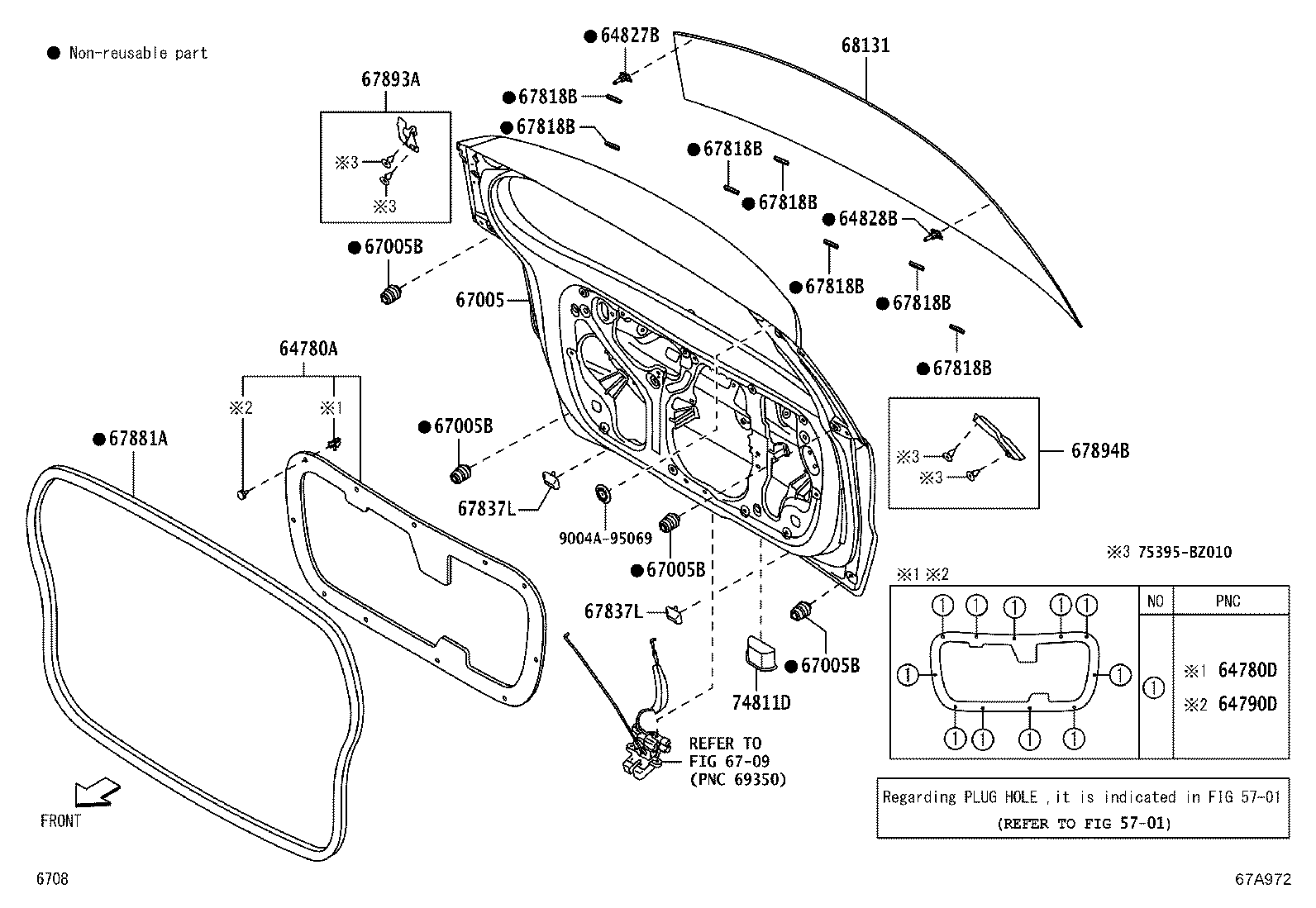 67772-87701 CAP, BACK DOOR TRIM PANEL product image