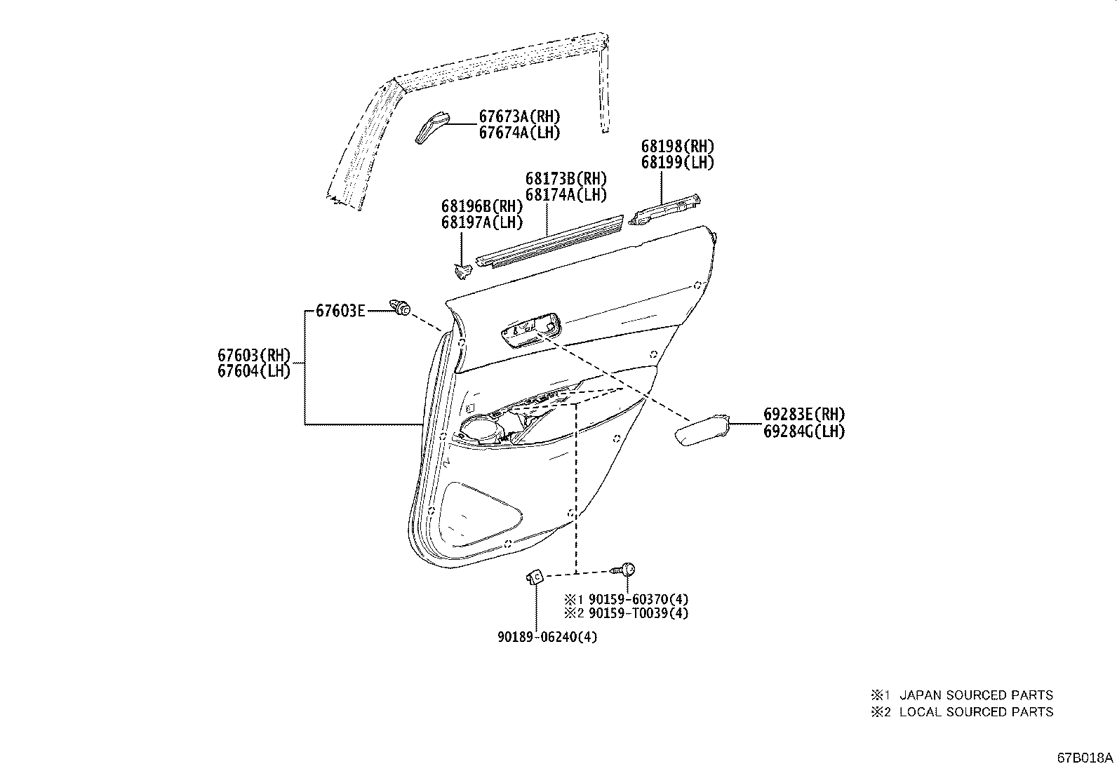 67003-0A080 PANEL SUB-ASSY, REAR DOOR, RH product image