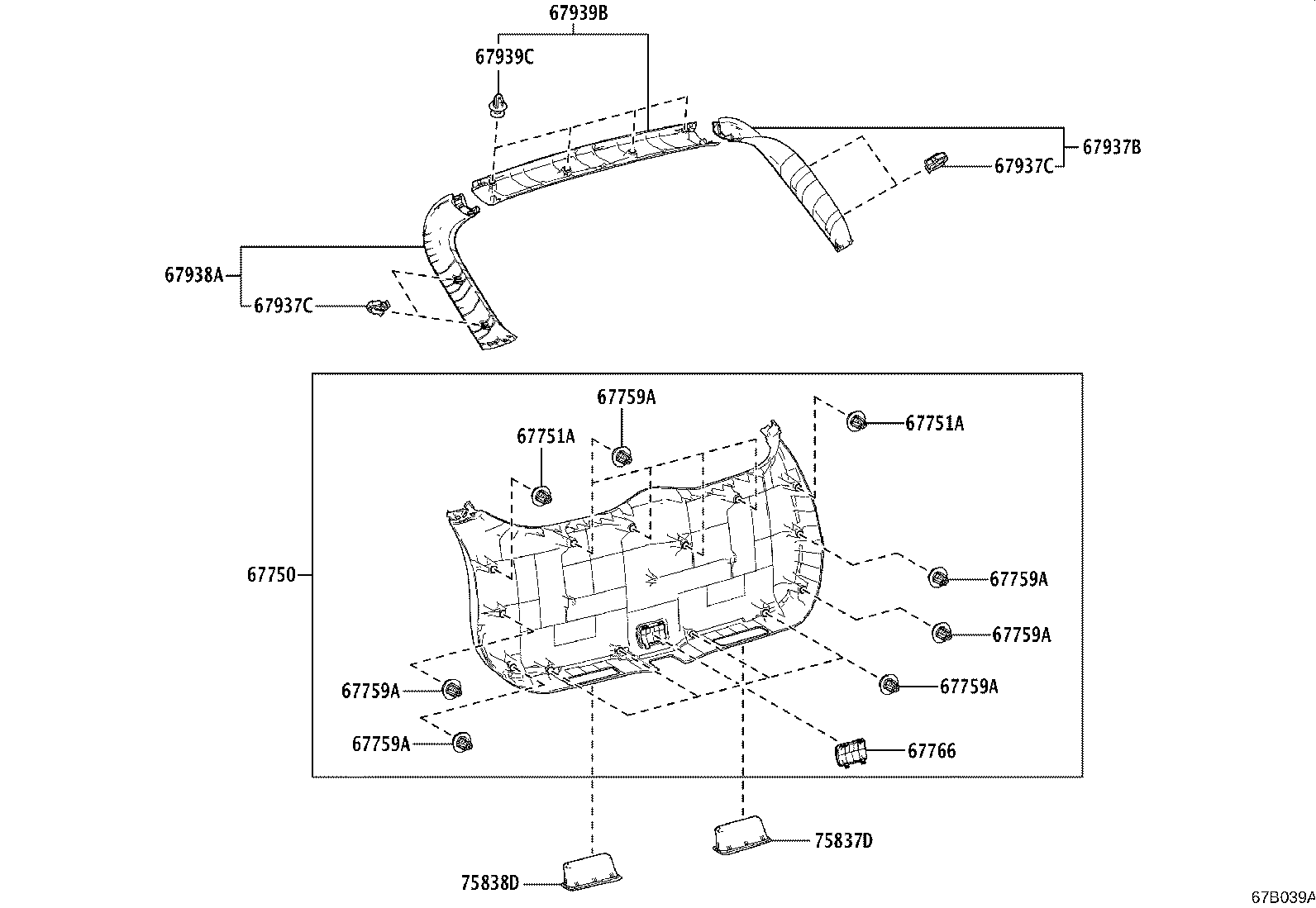 67005-48A70 PANEL SUB-ASSY, BACK DOOR product image