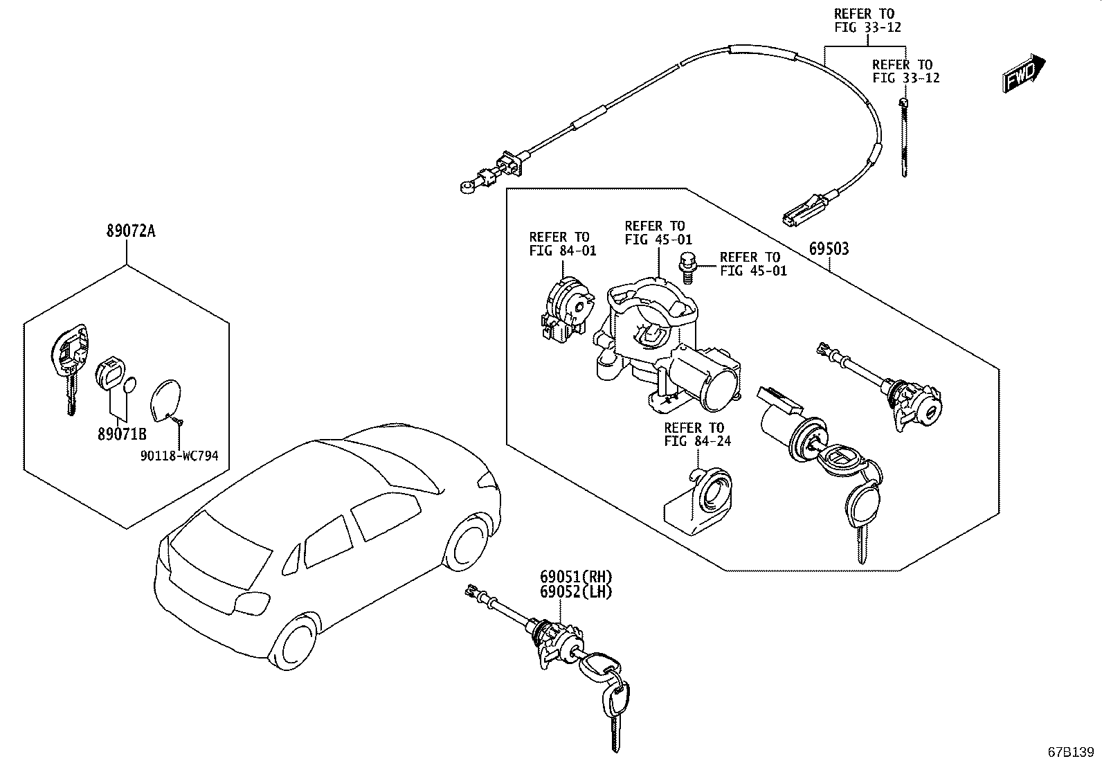 69515-WC005 HOUSING SET, DOOR CONTROL TRANSMITTER product image