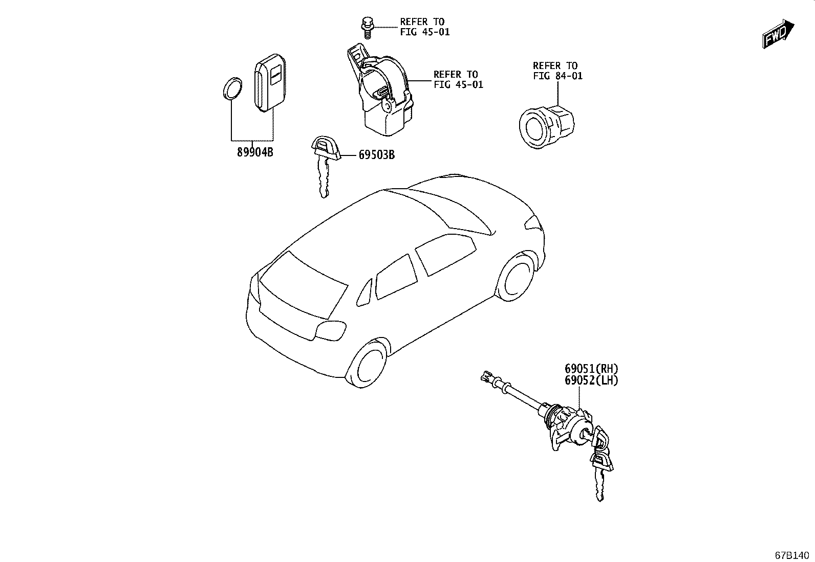 69515-WC005 HOUSING SET, DOOR CONTROL TRANSMITTER product image