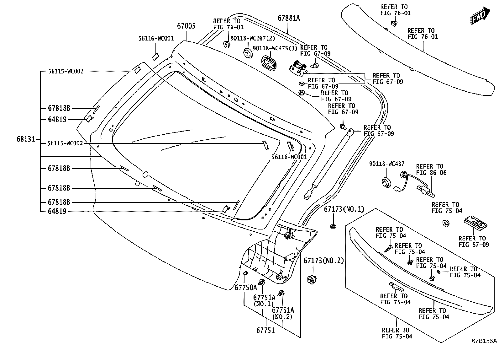 67005-WC005 PANEL SUB-ASSY, BACK DOOR product image