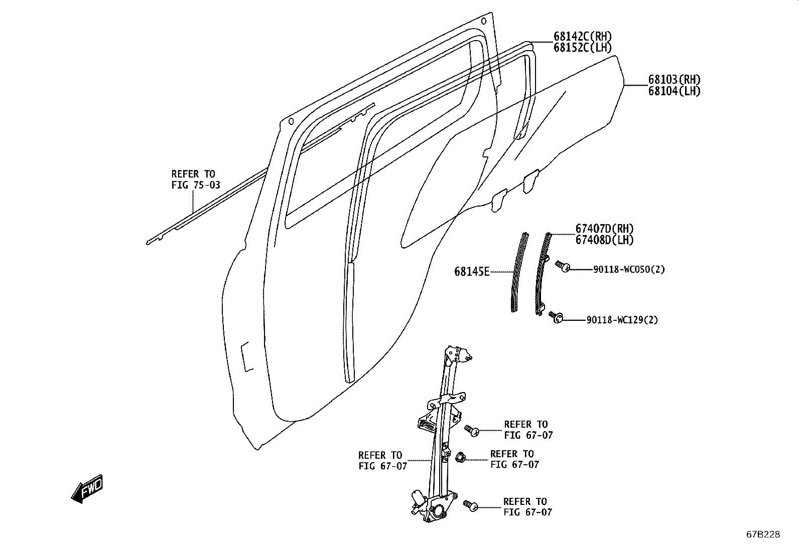67003-WC003 PANEL SUB-ASSY, REAR DOOR, RH product image