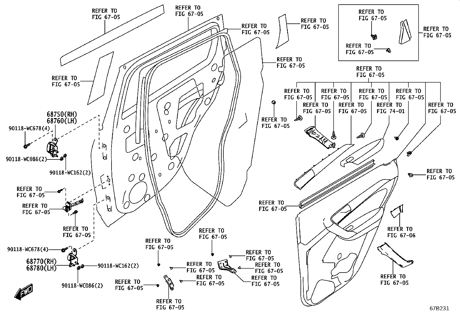 69840-WC003 REGULATOR SUB-ASSY, REAR DOOR WINDOW, LH product image