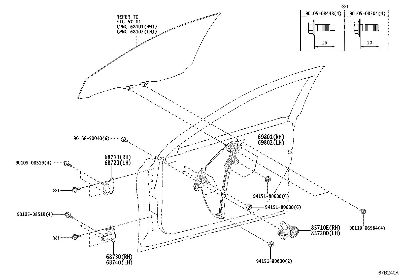 Toyota 68710-76020 HINGE ASSY, FRONT DOOR, LOWER LH