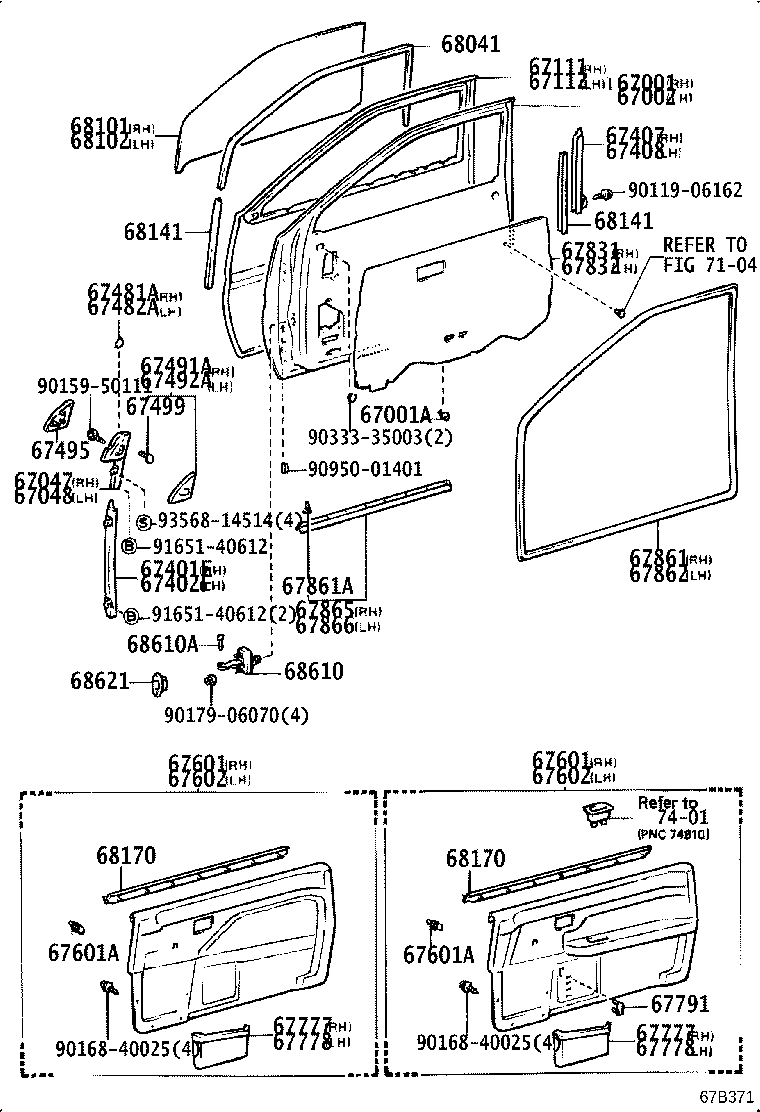 67002-12730 PANEL SUB-ASSY, FRONT DOOR, LH product image