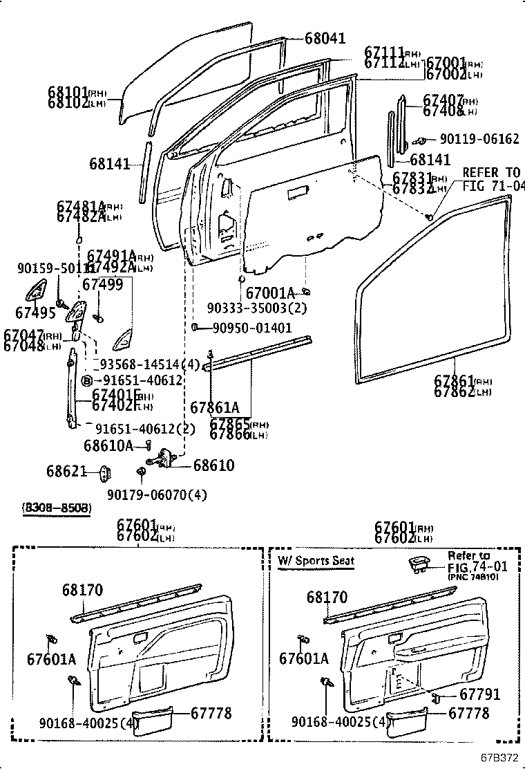 67832-12170 COVER, FRONT DOOR SERVICE HOLE, LH product image