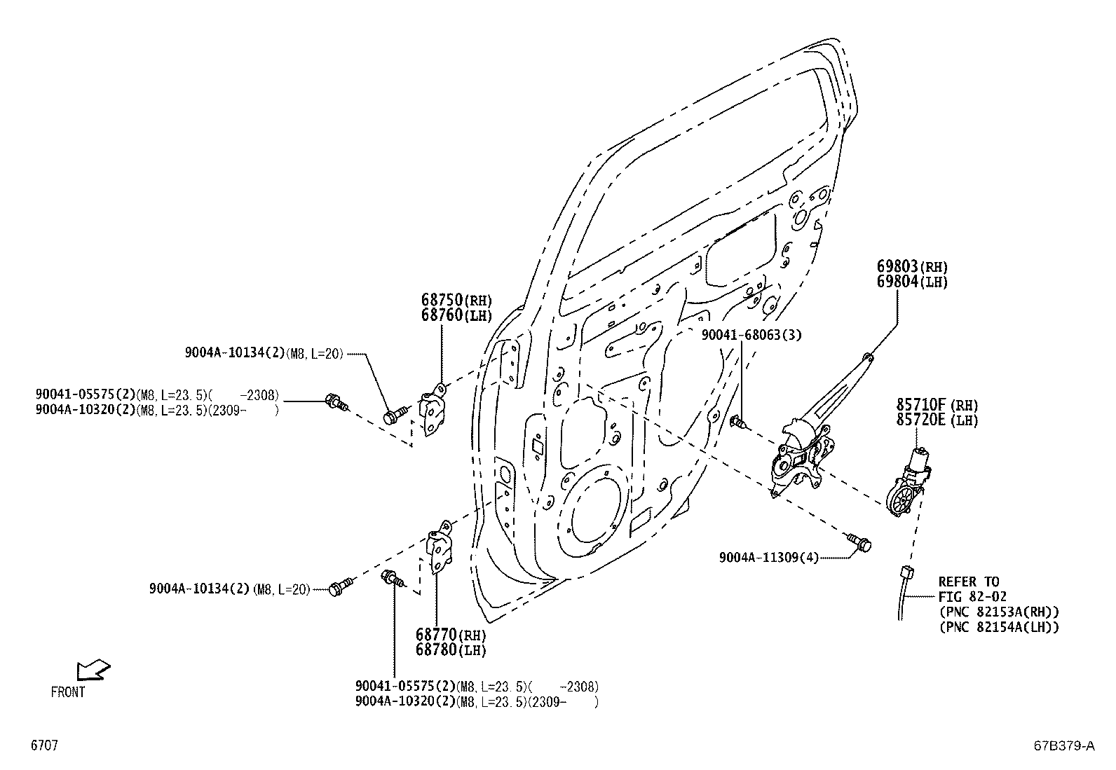 Toyota 85720-BZ240 MOTOR ASSY, POWER WINDOW REGULATOR, RH