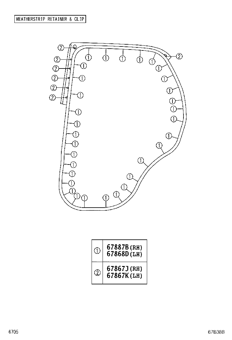 67405-BZ080 GUIDE SUB-ASSY, REAR DOOR WINDOW, FRONT RH product image