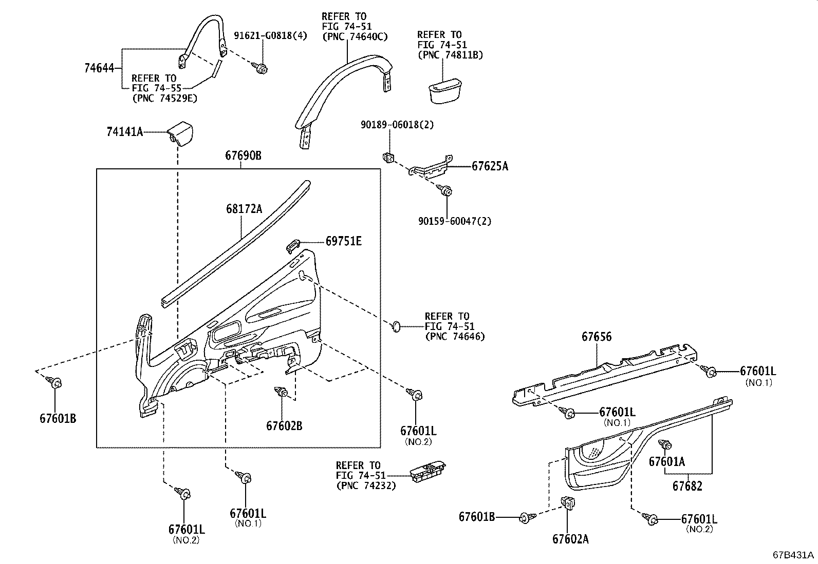 67002-37394 PANEL SUB-ASSY, FRONT DOOR, LH product image