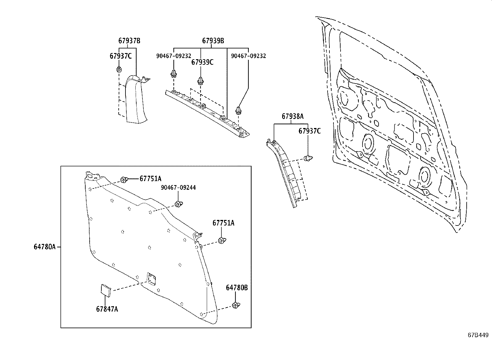 67005-60L60 PANEL SUB-ASSY, BACK DOOR product image