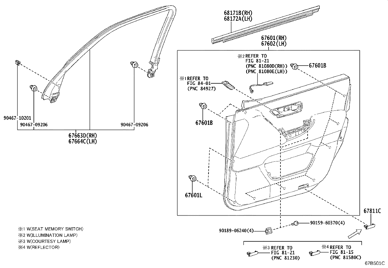 67002-60950 PANEL SUB-ASSY, FRONT DOOR, LH product image
