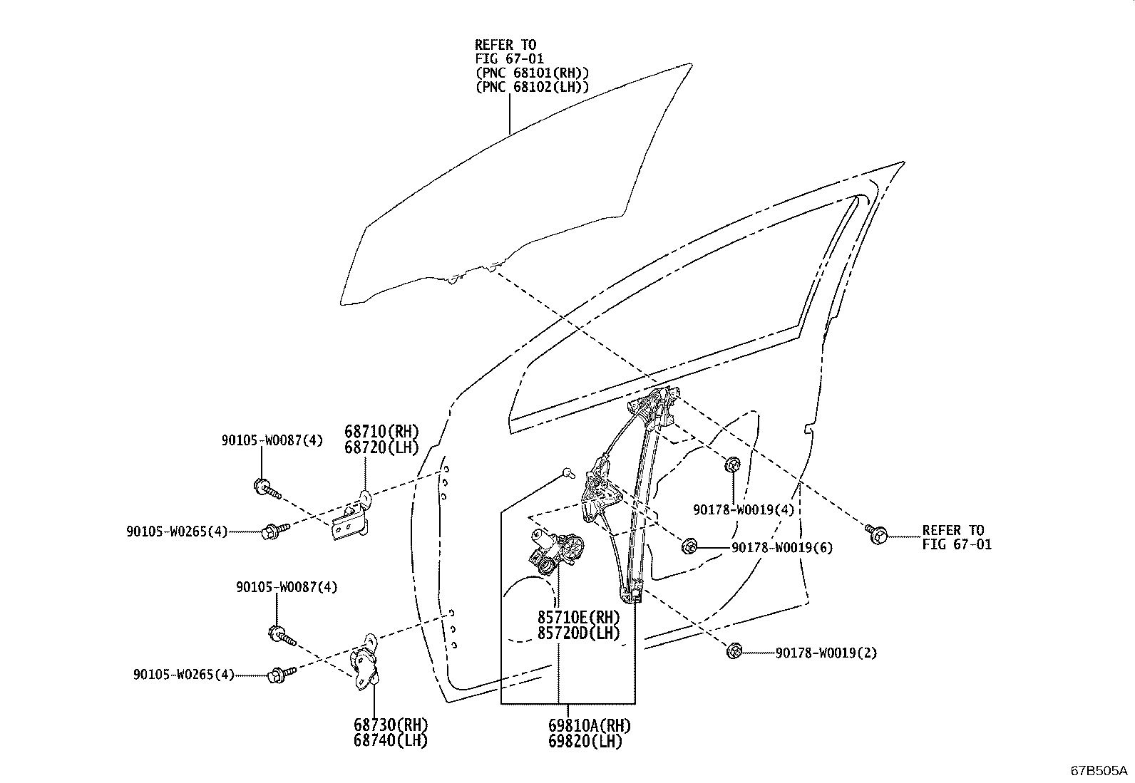 85720-0D550 MOTOR ASSY, POWER WINDOW REGULATOR, LH product image