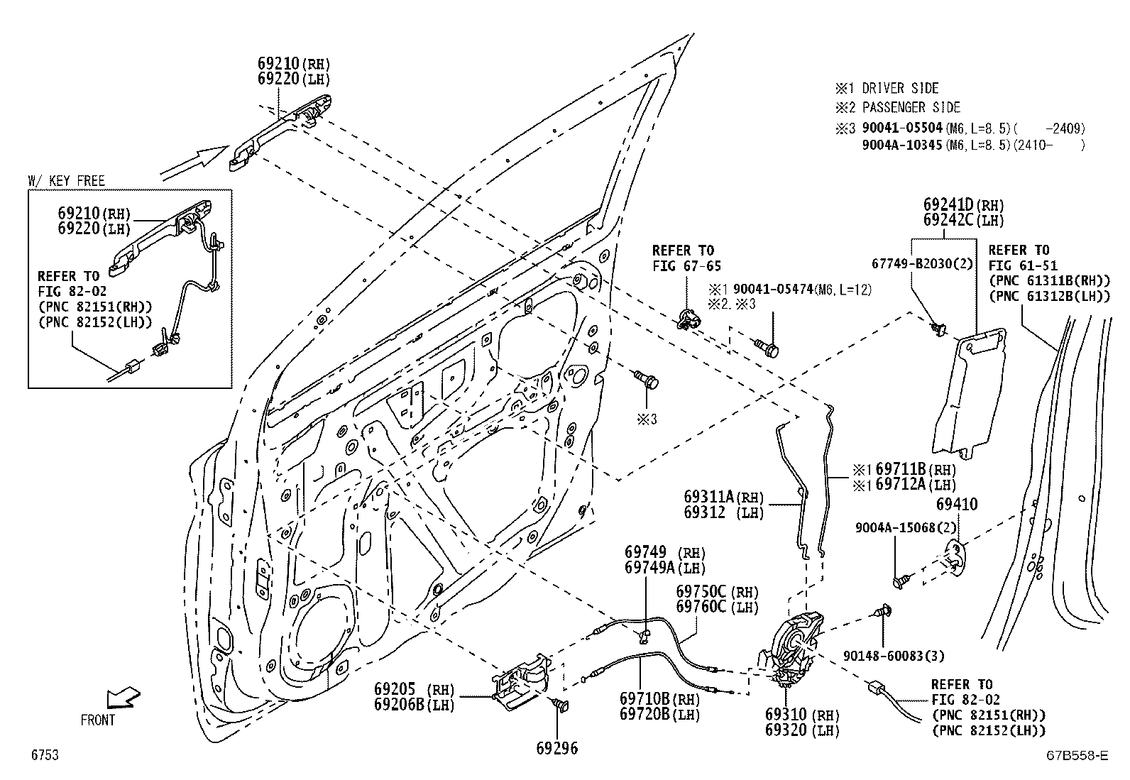 Toyota 69210-BZ620-C0 HANDLE ASSY, FRONT DOOR, OUTSIDE RH