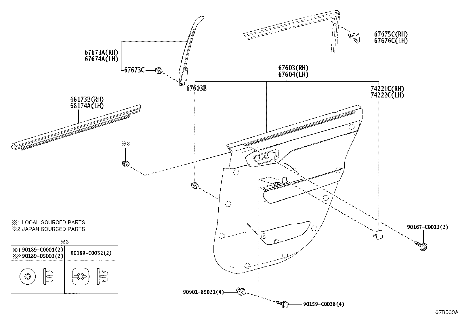 67003-0E201 PANEL SUB-ASSY, REAR DOOR, RH product image