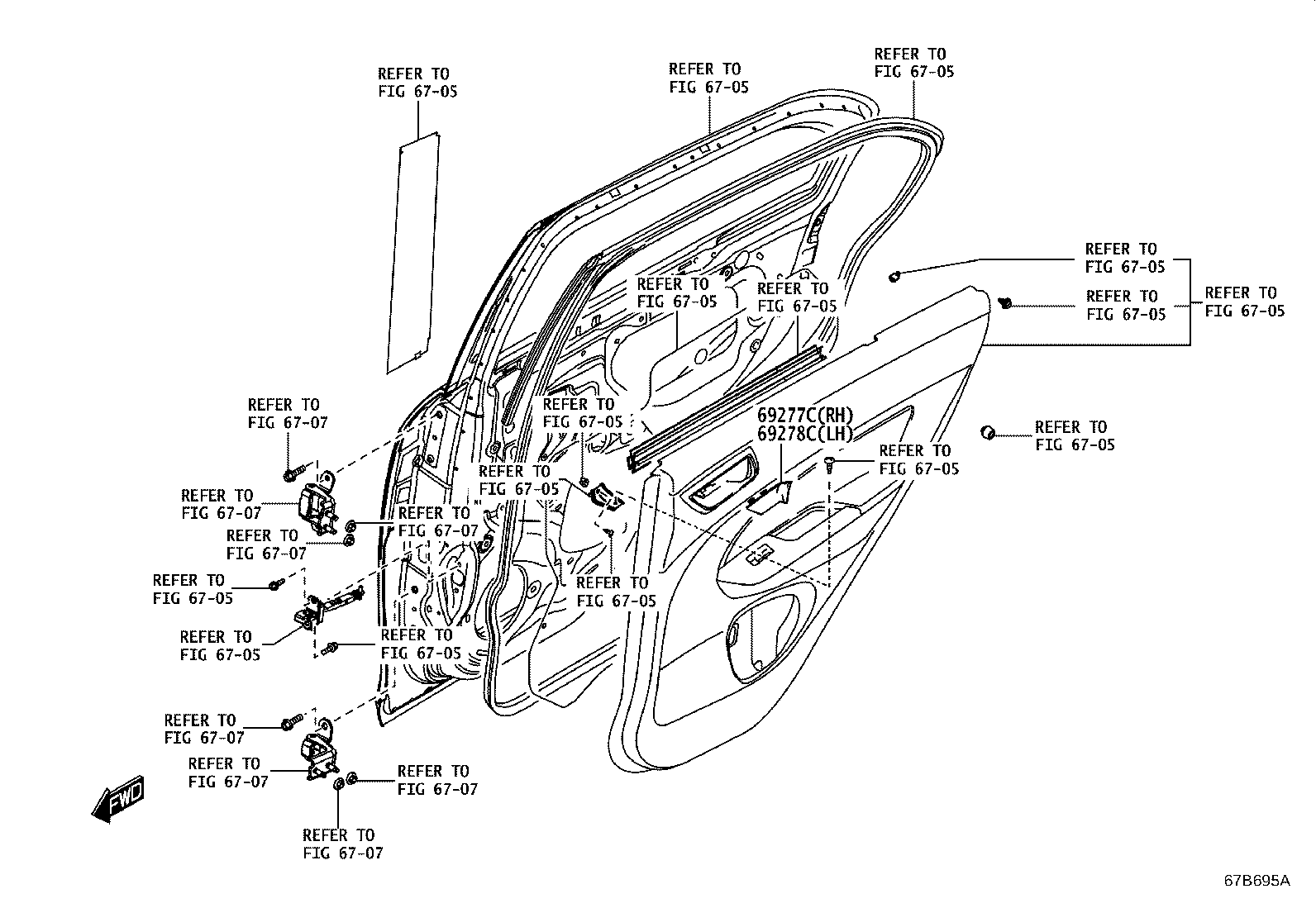 69255-WC009 HANDLE ASSY, REAR DOOR OUTSIDE, RH product image